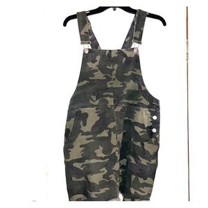 Camo overalls skirt